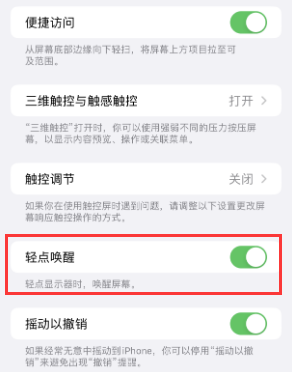 绥阳苹果授权维修站分享iPhone轻点无法唤醒怎么办